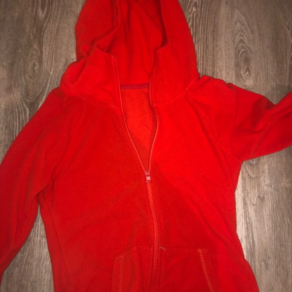 Red fleece zip up - Picture 2 of 2